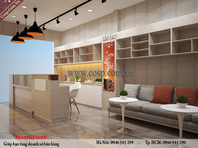 Thiết kế nội thất quán cà phê chị Loan - Tân Phú3